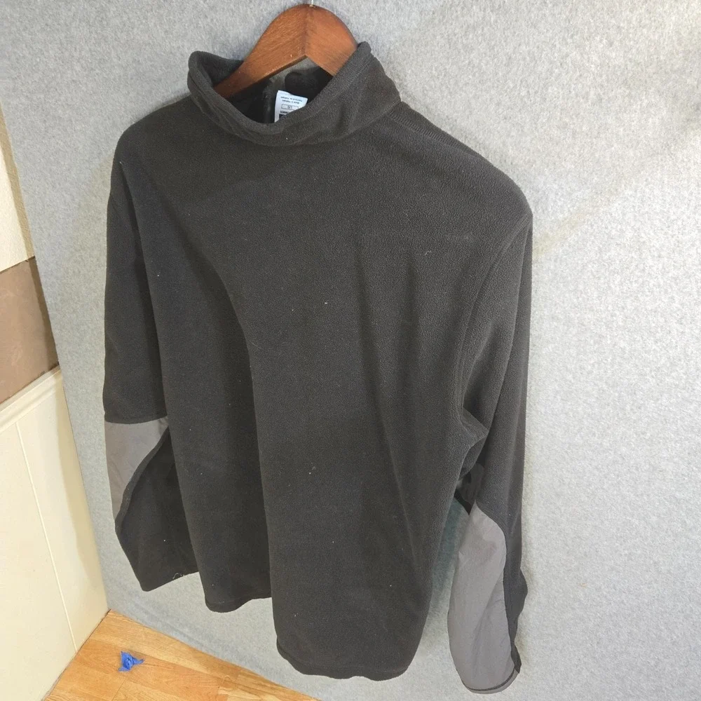 Large North Face 1/4 Zip Fleece black 61661 ca 30516 L